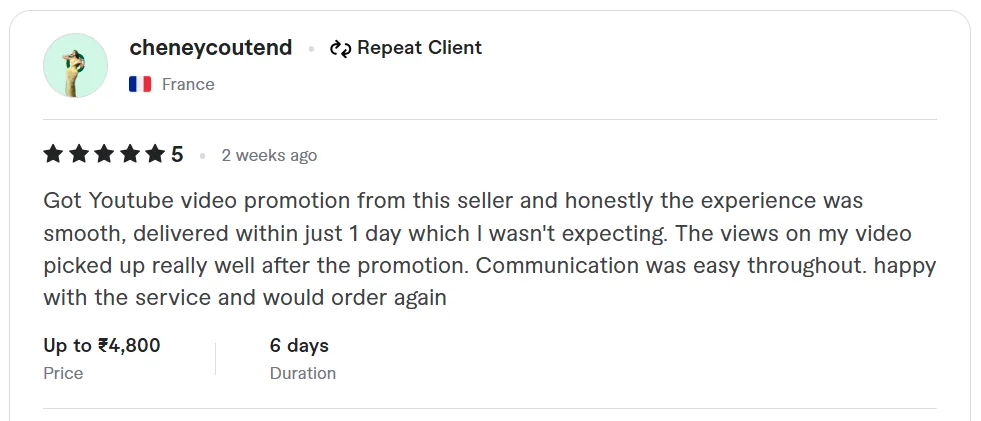 Customer review 1